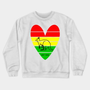 queanbeyan kangaroo with baby in hearth Crewneck Sweatshirt